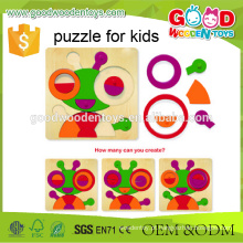 Europa Standard Kids Learning Formas Wooden Puzzle para bebê de 2 anos de idade